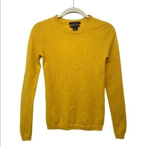 TAHARI Pure Luxe 100% Cashmere Sweater Golden/mustered Yellow Cozy Warm Comfy